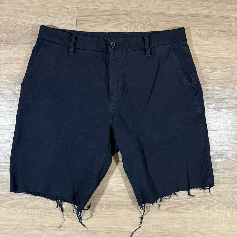 Buck Mason Shorts  Men's Size‎ 33 Blue  Sueded Cotton Broken Twill Stretch Chino